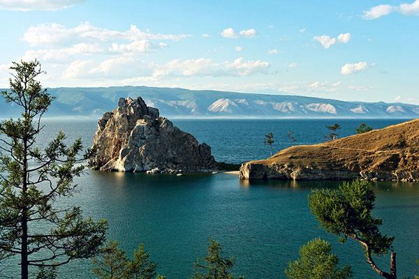 Lake Baikal in Trans-Siberian Railway Line