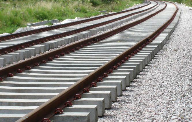 rail fasteners on rail track