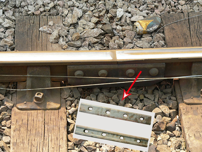 rail joint on railway