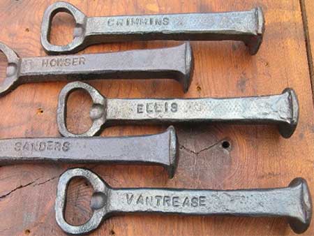 railroad spike bottle opener