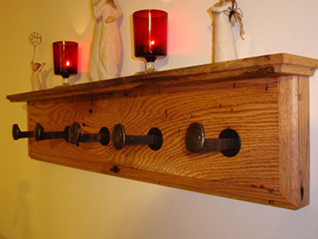 railroad spike coat rack