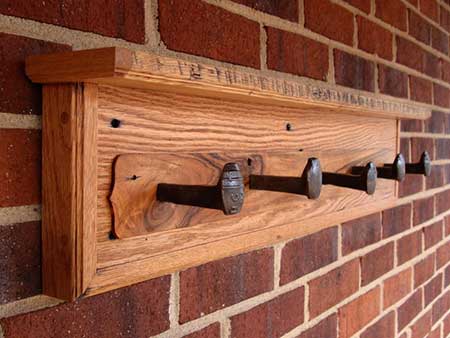 rail spike coat rack